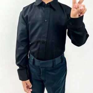 Stylish Black Kids Dress Shirt And Pants